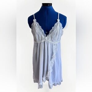 In Bloom Babydoll Sheer Lace Strappy Lingerie Slip Women’s Size L